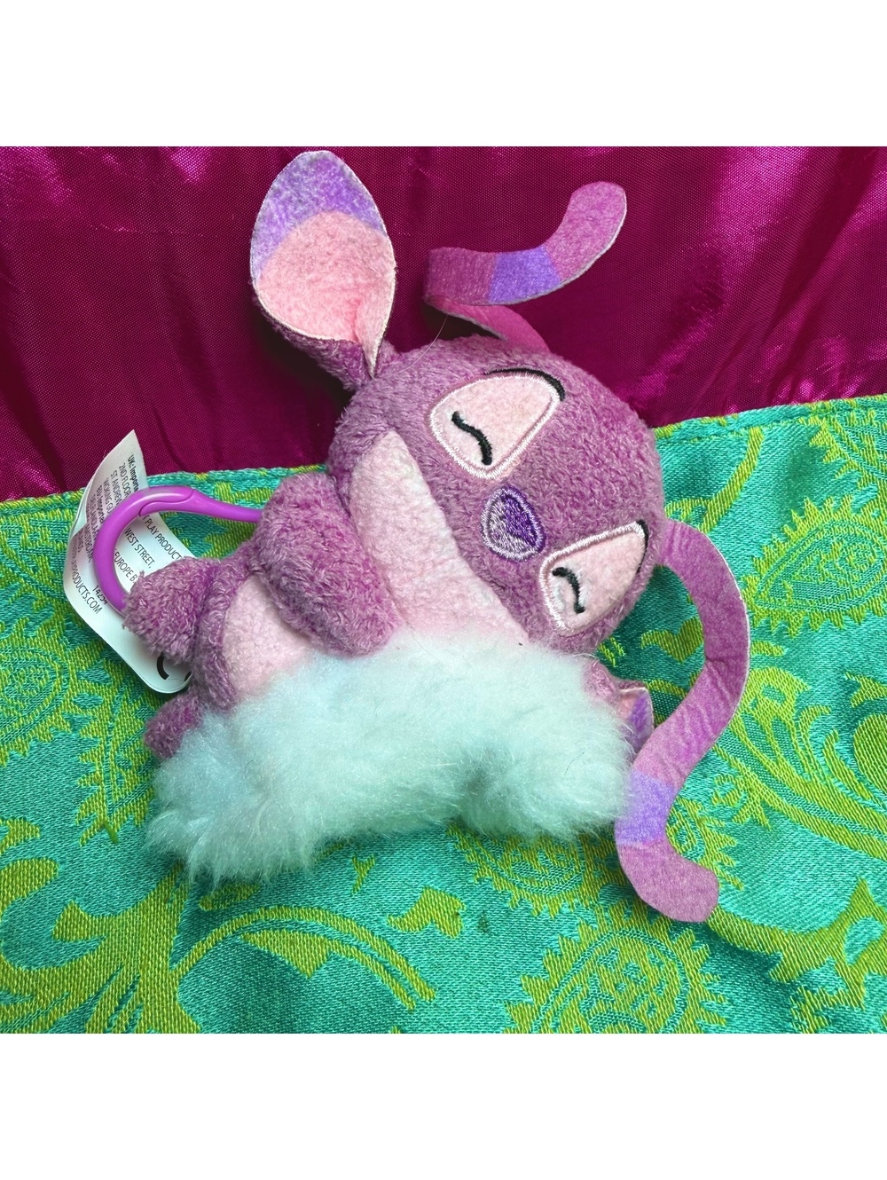 Lilo & Stitch Angel Dream Puffz Disney Bag Clip Keychain Plush